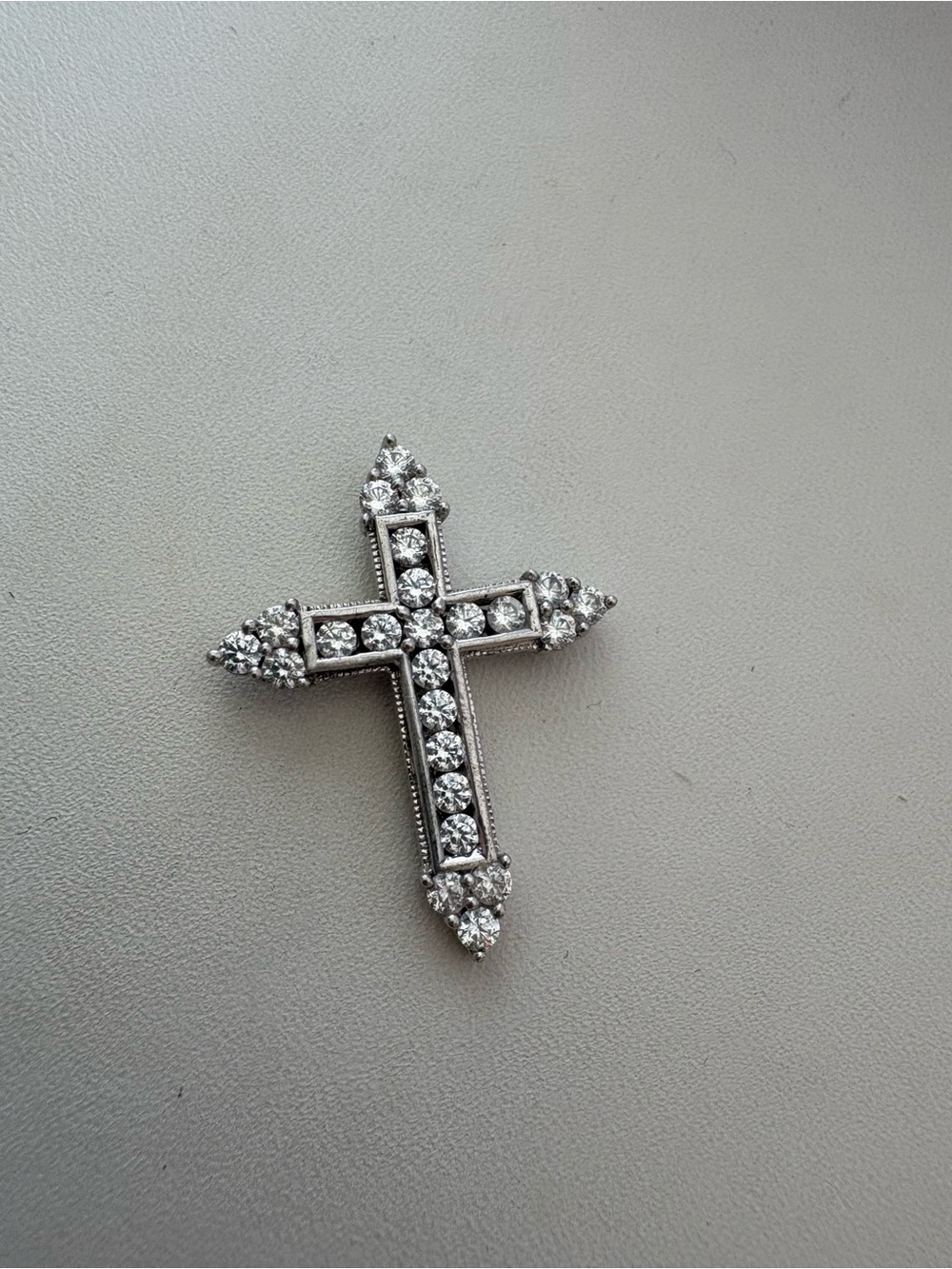 Sterling Silver CZ Cross Pendant